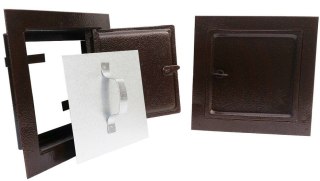 DRZWICZKI KOMINOWE BRĄZOWE 140*140MM MAŁE UN