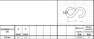 OGNIWO UZUPEŁNIAJĄCE TYP S OCYNKOWANE 2.5MM UN