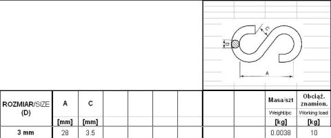 OGNIWO UZUPEŁNIAJĄCE TYP S OCYNKOWANE 3MM UN