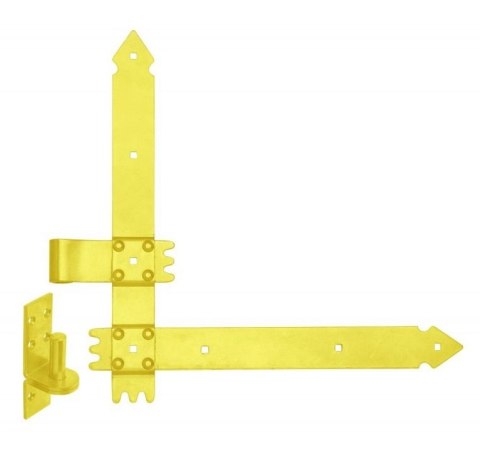 ZAWIAS DRZWIOWY KĄTOWY OCYNKOWANY 300MM 2 SZTUKI UN