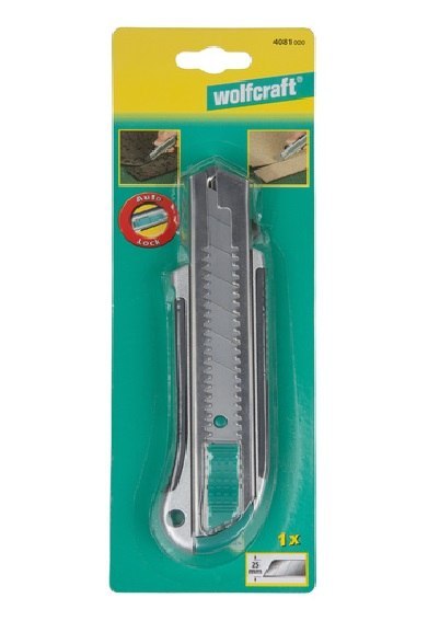 NÓŻ PROFESJONALNY Z ODŁAMYWANYM OSTRZEM 25MM WOLFCRAFT