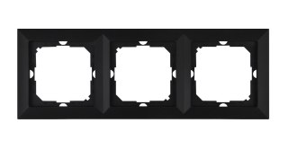 PERŁA RAMKA POTRÓJNA CZARNY MAT ABEX