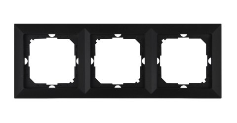 PERŁA RAMKA POTRÓJNA CZARNY MAT ABEX