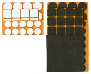 PODKŁADKI FILCOWANE RÓŻNE 106SZT BRĄZOWE TOP TOOLS