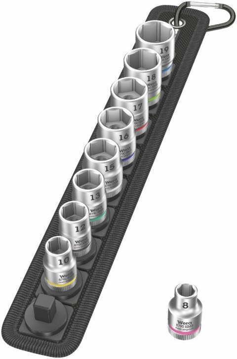 ZESTAW KLUCZY NASADOWYCH ZYKLOP 3/8'', 9 CZĘŚĆ WERA