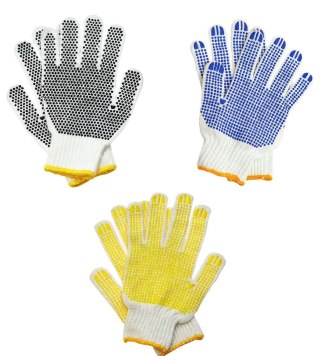 RĘKAWICE DZIANE NAKRAPIANE ŻÓŁTE 452 UN