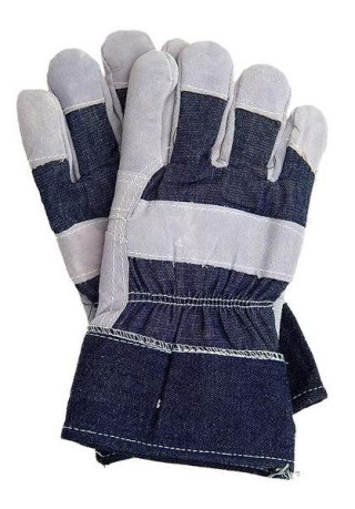 RĘKAWICE SKÓRA BYDLĘCA, DWOINA, JEANS RB UN