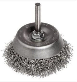 SZCZOTKA DOCZOŁOWA DRUT STALOWY TRZPIEŃ 6MM, FI80MM UN