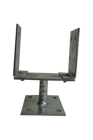 PODSTAWA SŁUPA REGULOWANA 0-165MM NA KWADRAT, OCYNK ŻÓŁTY UN