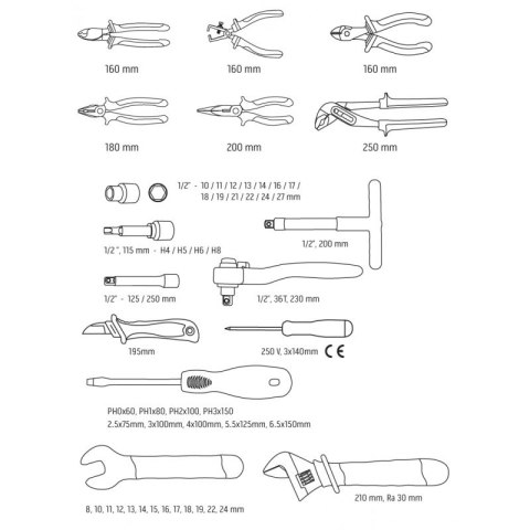 SKRZYNIA SERWISOWA ELEKTRYKA 52 SZT. NEO