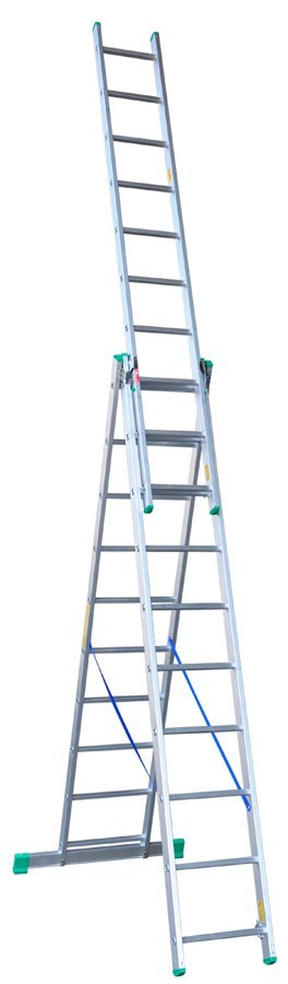 DRABINA ALUMINIOWA 3-ELEMENTOWA 675CM 10+10+10 SZCZEBLI DRABEX