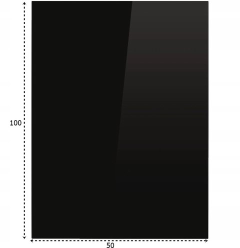 Podstawa szklana hartowana - szyba pod Piec lub Kominek 100x50 cm CZARNA Krak-Trans