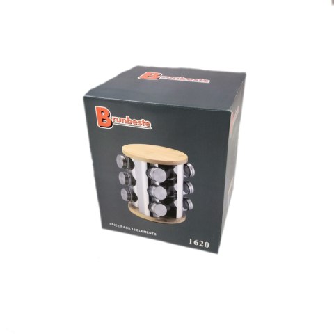 Przyprawnik obrotowy Stojak na przyprawy 13 elementów Brunbeste