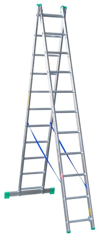 DRABINA ALUMINIOWA 2-ELEMENTOWA 533CM 11+11 SZCZEBLI DRABEX