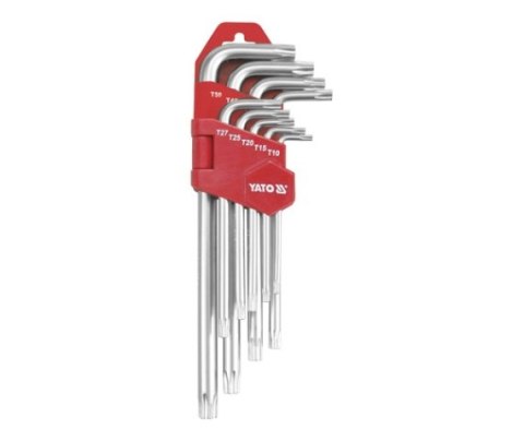 KLUCZE TORX T10-T50 DŁUGIE ZESTAW 9-CZĘŚCIOWY YATO