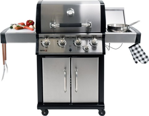 GRILL GAZOWY 4+1 STAL NIERDZEWNA 17,5KW YATO