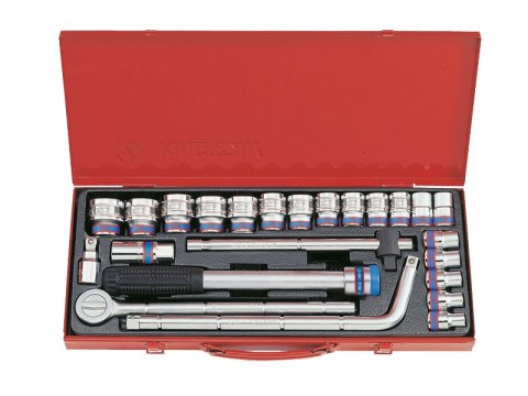 KOMPLET NASADEK 1/2'' 10-32MM 24 SZTUKI Z AKCESORIAMI, CHROM KING TONY