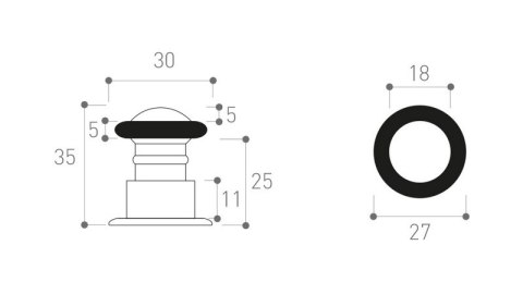 ODBÓJ DRZWIOWY MOSIĄDZ PATYNA RETRO UN