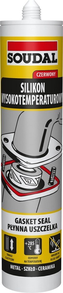 SILIKON WYSOKOTEMPERATUROWY CZERWONY 280ML SOUDAL