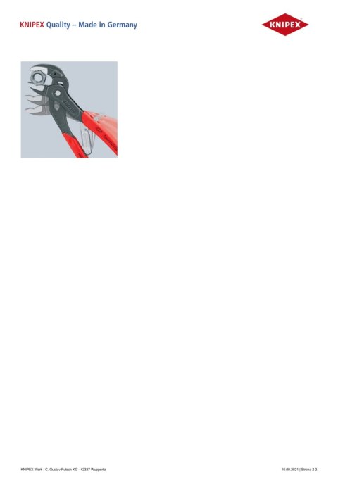 SZCZYPCE DO RUR SMARTGRIP 250MM KNIPEX