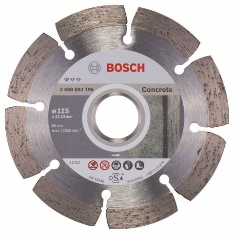 TARCZA DIAMENTOWA STANDARD FOR CONCRETE 115MM BOSCH