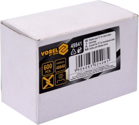 ZSZYWKI TYP E DO MOCOWANIA SIATKI TOYA