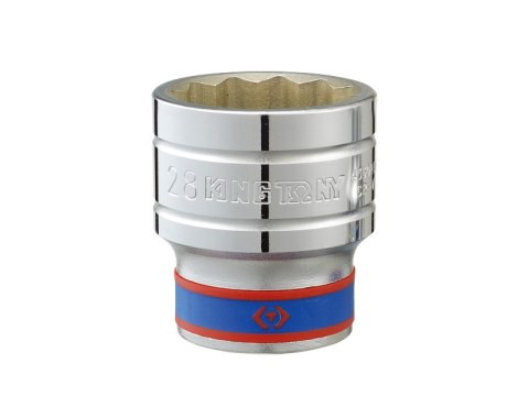 NASADKA KRÓTKA 12-KĄTNA CHROMOWANA 1/2'' 36MM KING TONY