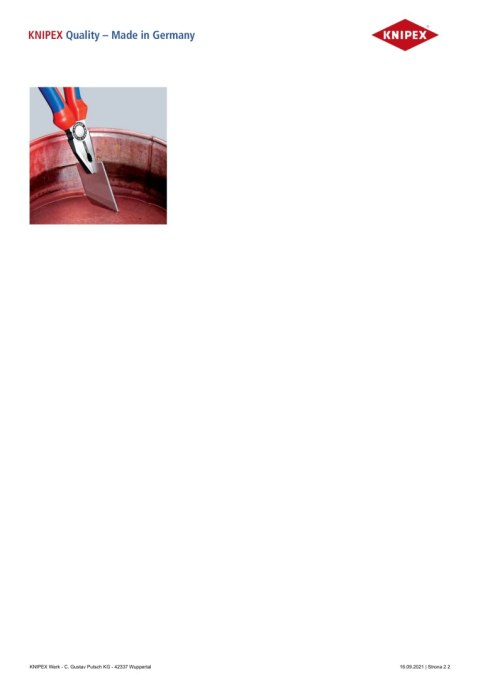 SZCZYPCE UNIWERSALNE PVC 200MM KNIPEX