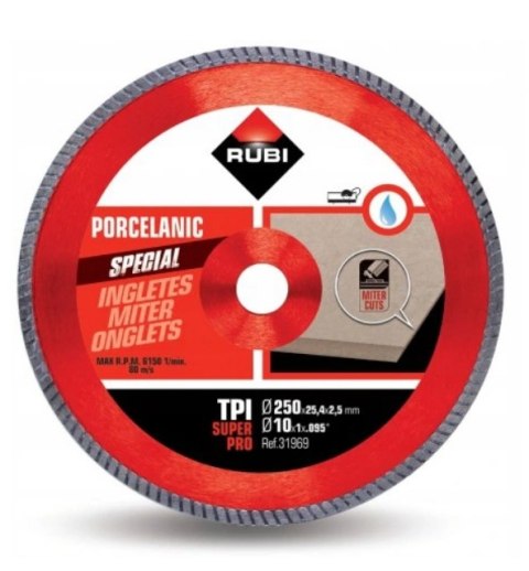 TARCZA DIAMENTOWA DO UKOSOWANIA TPI 250 SUPERPRO RUBI