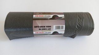WORKI NA ŚMIECI 240L LD CZARNE 10 SZTUK UN