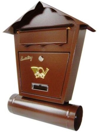 SKRZYNKA NA LISTY Z TUBĄ SD2T BRĄZOWA METALBUD