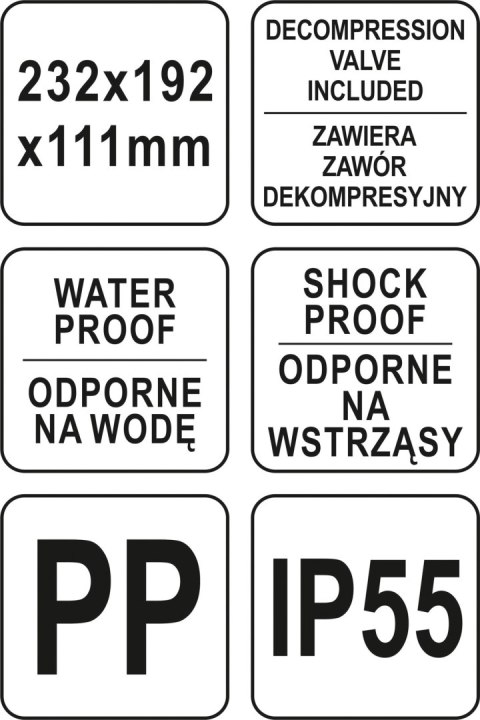 WALIZKA NARZĘDZIOWA HERMET 232*192*111MM YATO