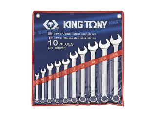 KOMPLET KLUCZY PŁASKO-OCZKOWYCH 10 SZTUK 8-24MM KING TONY