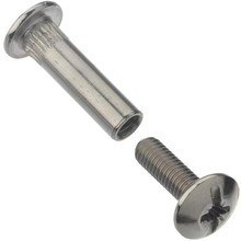 ŚRUBA MEBLOWA Z 2-ŁBAMI 30-45MM DO OTWORU 8MM HSI