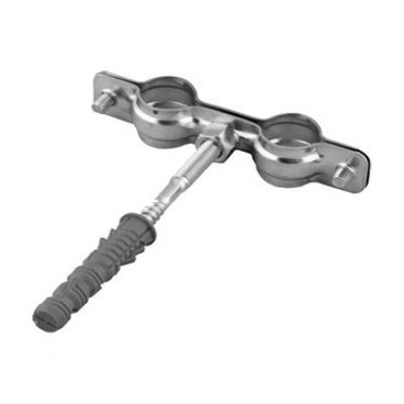 UCHWYT DO RUR PODWÓJNY 3/8' UN