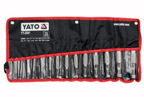 ZESTAW PRZEBIJAKÓW DO SKÓRY 15 YATO