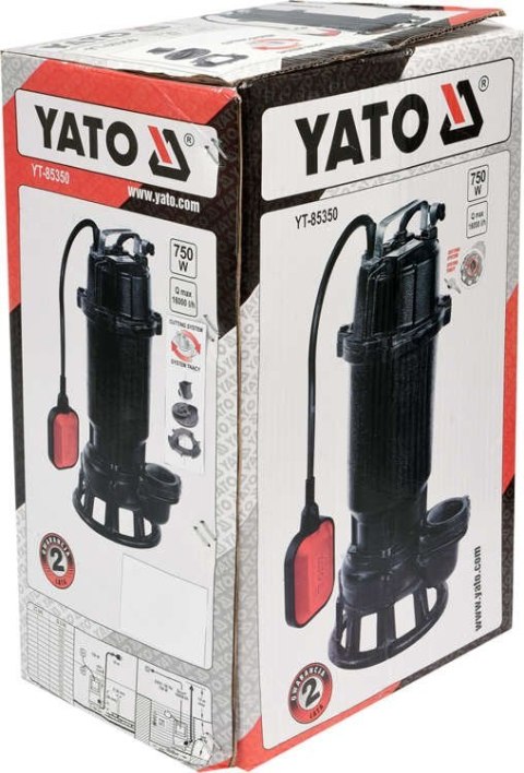 POMPA DO ŚCIEKÓW 750W Z ROZDRABNIACZEM YATO