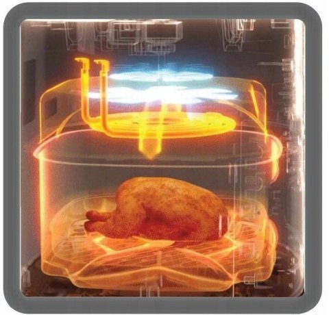 AIR FRYER FRYTKOWNICA BEZTŁUSZCZOWA DUŻA MOCNA 1875W 6L FRYTOWNICA VIVAX