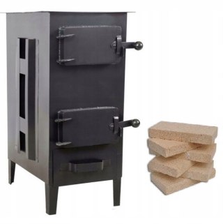 Piec Piecyk SZAMOTOWY Koza APOLLO + ZESTAW RUR ATEST POLSKA produkcja Owczarek