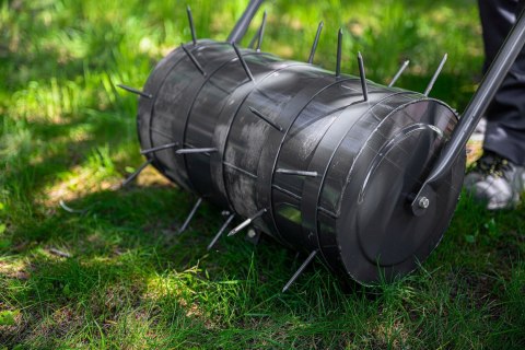 Walec Ogrodowy 80 cm z Kolcami Do Aeracji Trawnika 53L WAŁ AERATOR ZESTAW Owczarek
