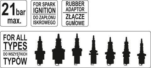 MIERNIK CIŚNIENIA SPRĘŻANIA ADAPTER STOŻEK YATO