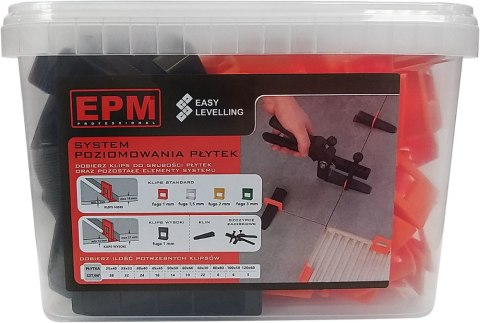 KLIPSY+KLINY SYSTEM UKŁADANIA PŁYTEK EASY LEVELING 150SZ 1MM EPM