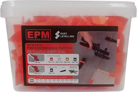 KLIPSY SYSTEM UKŁADANIA PŁYTEK EASY LEVELING 200SZT. 1MM EPM
