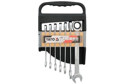 KOMPLET KLUCZY PŁASKICH Z GRZECHOTKĄ 7CZ. YATO