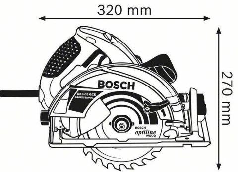PILARKA TARCZOWA GKS 65 GCE 1800W BOSCH