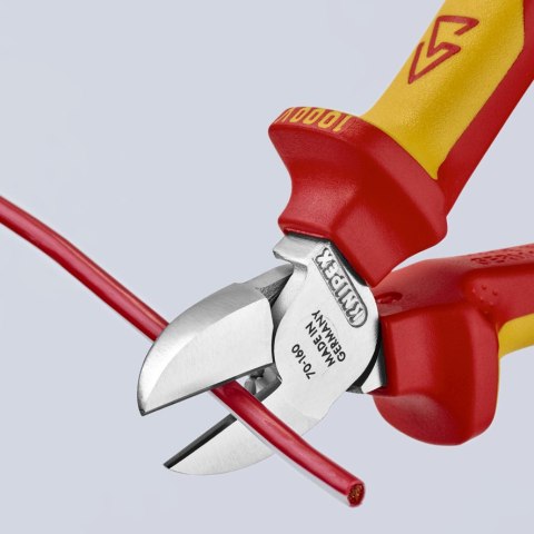 SZCZYPCE TNĄCE BOCZNE IZOLOWANE 160MM KNIPEX