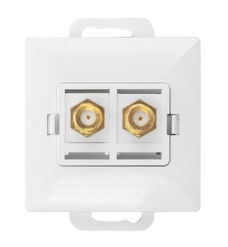 PERŁA GNIAZDO TV PODWÓJNE TYPU F ABEX