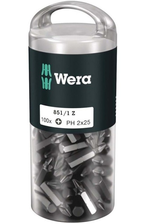 BIT, GROT KRZYŻOWY PH2 X 25 MM, 855/1 100SZT. WERA