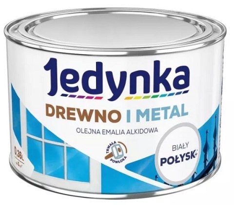 EMALIA ALKIDOWA DO DREWNA I METALU BIAŁA 0,36L JEDYNKA