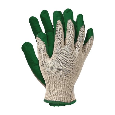 RĘKAWICE OGRODNICZKI POWLEKANE GUMĄ ZIELONE 450 ROZ. 8 UN